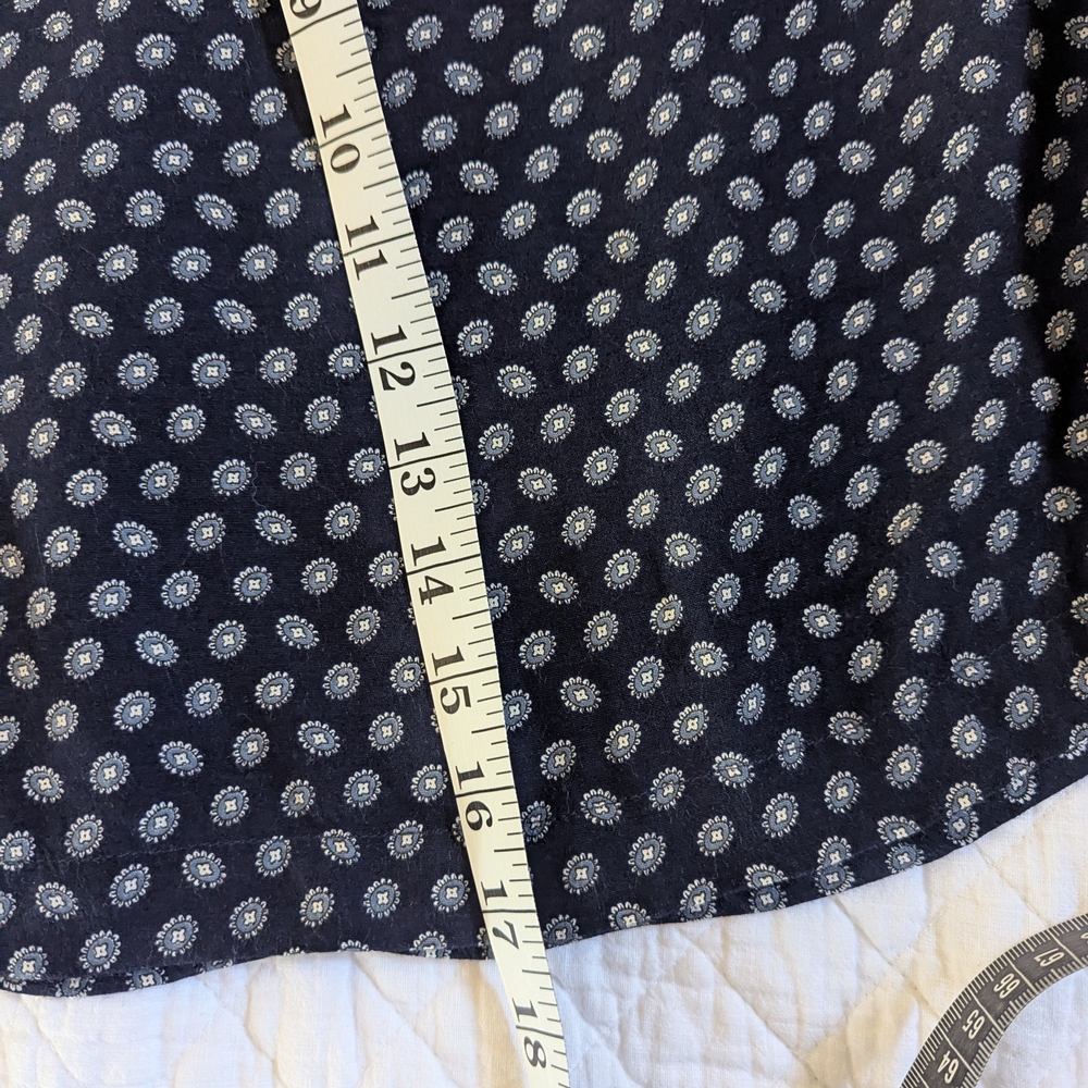 Merona Dark Blue Mini Skirt with White Pattern - Picture 6 of 6